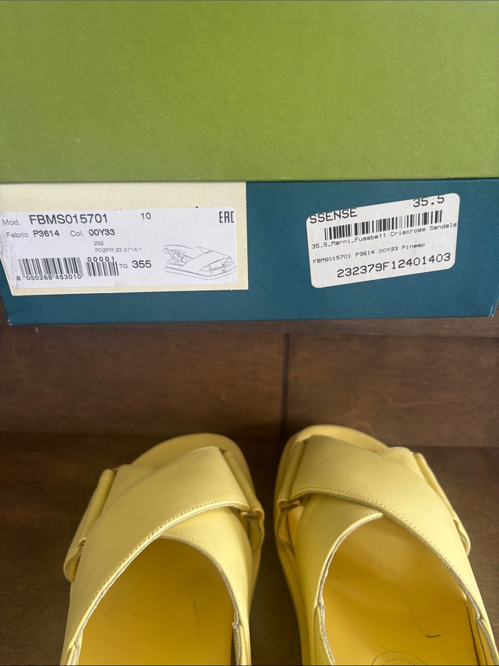 Marni Yellow Fussbett Sandals - Picture 8 of 8